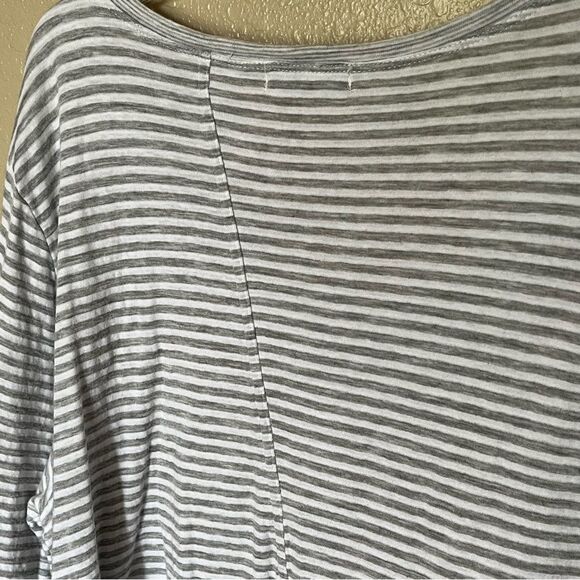 Habitat Gray and White Stripe Jersey Knit Button Front Cardigan Top Size XL - Picture 7 of 10